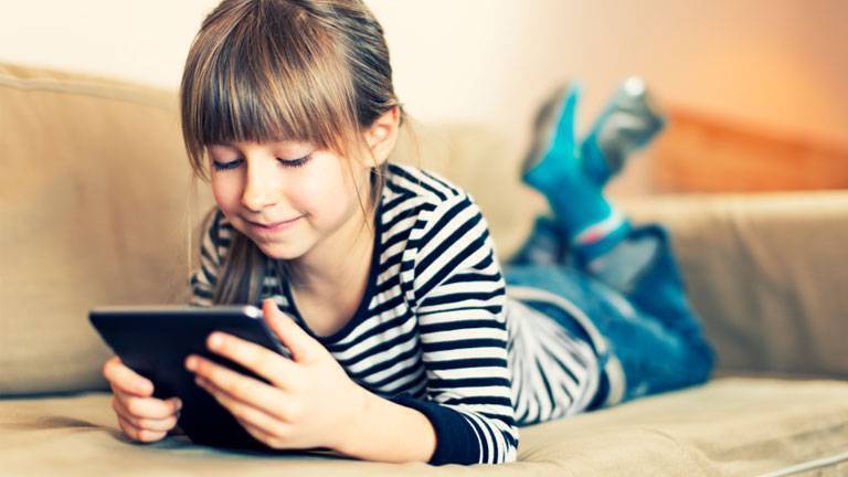 Child with a tablet
