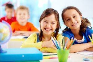 students sitting at their desks