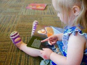 Child learning names and sounds