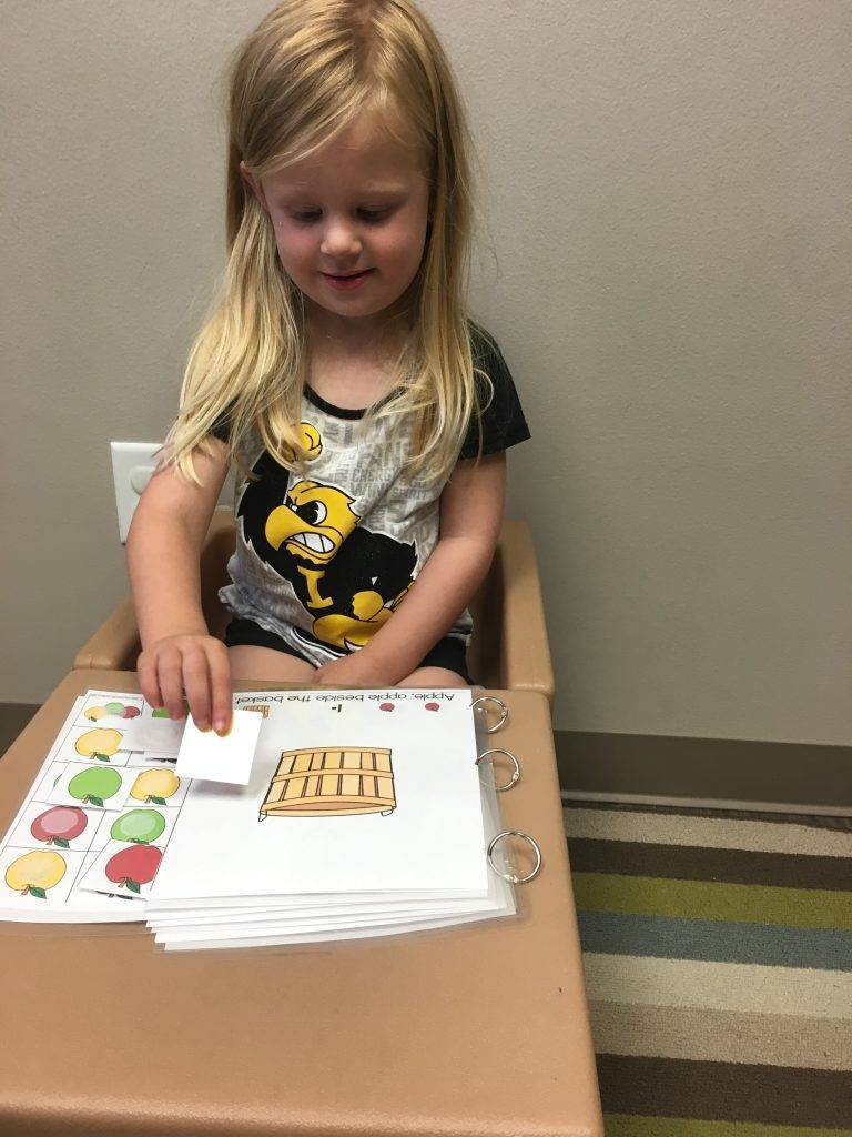 Student working on academic skills