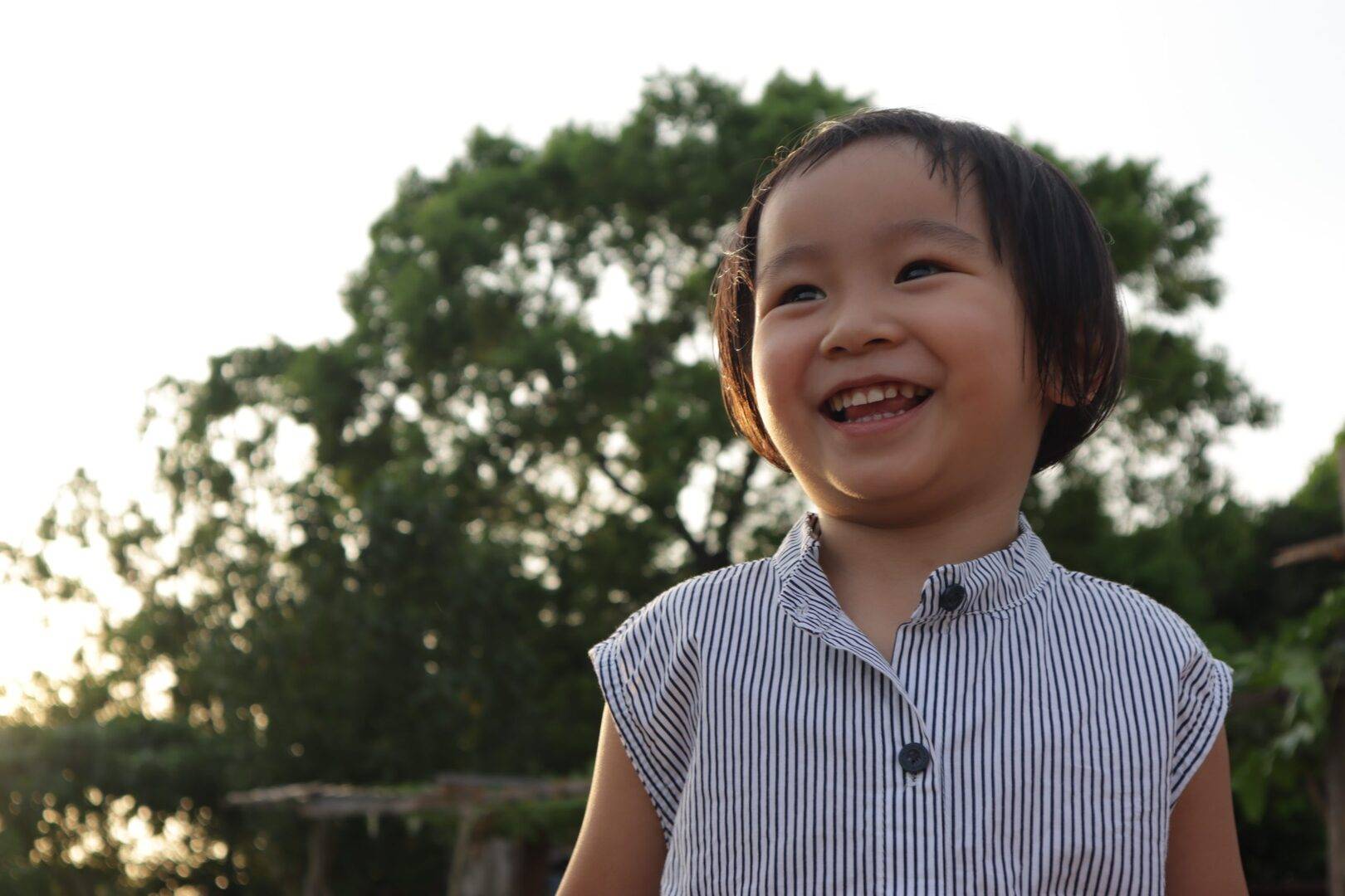 young child smiling