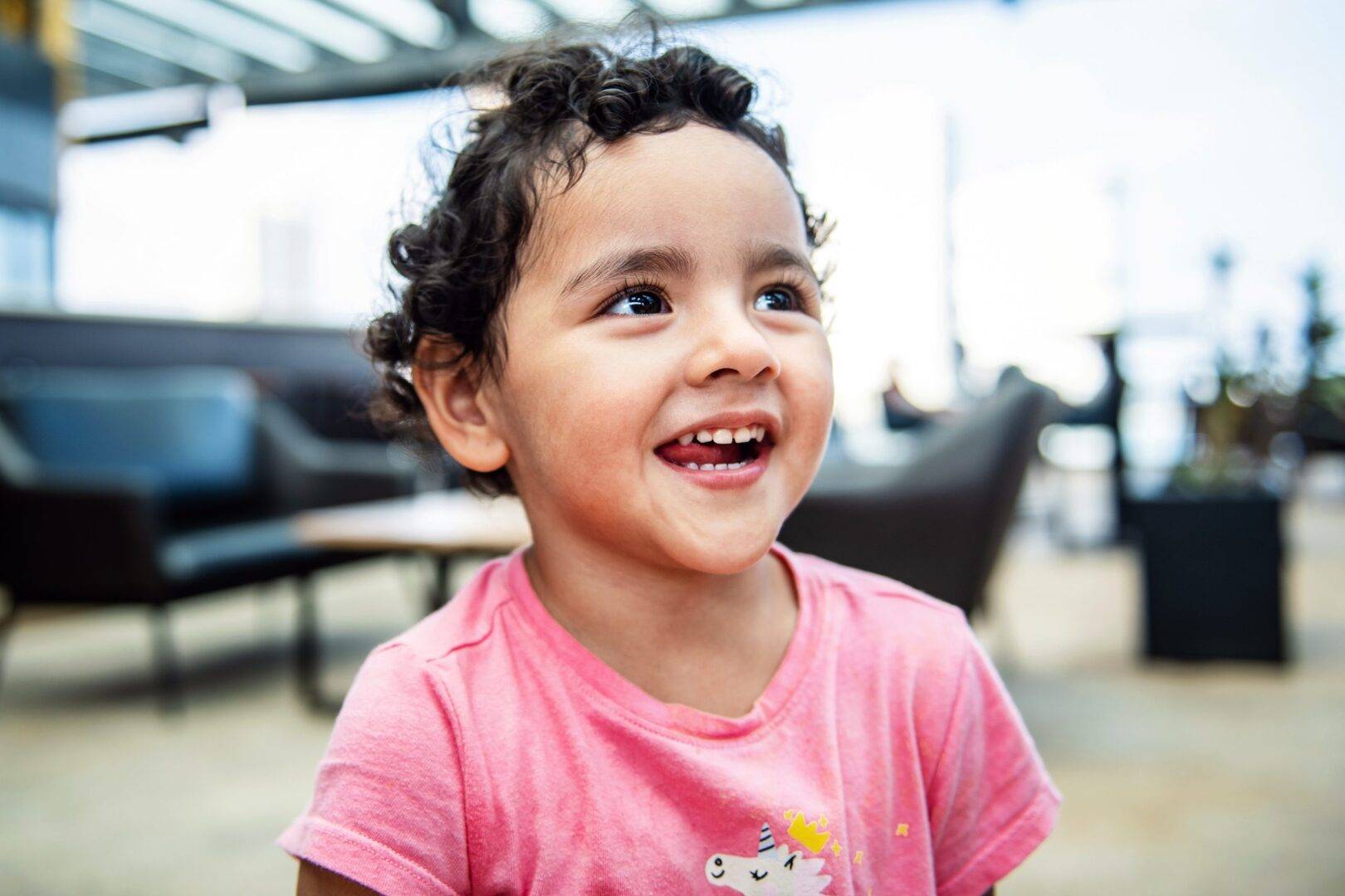 Young child smiling