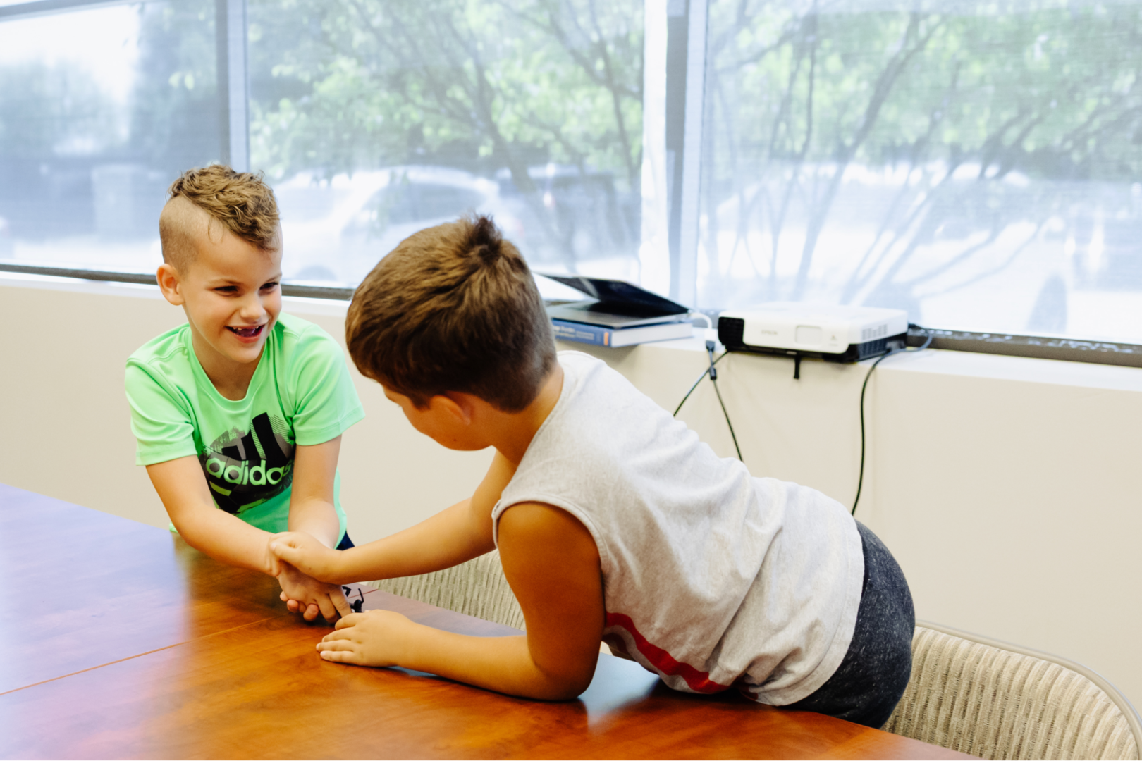 Two children playing